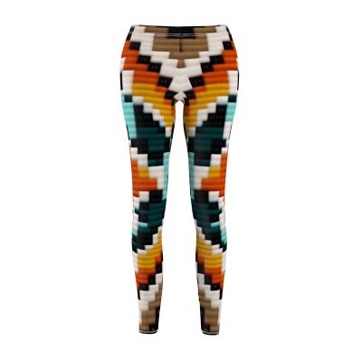 Womens Skinny Casual Leggings All Over Print Southwestern Navajo Native American